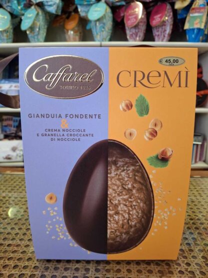 CAFFAREL - UOVO CREMI' Gianduia Fondente con Crema Nocciole gr.380